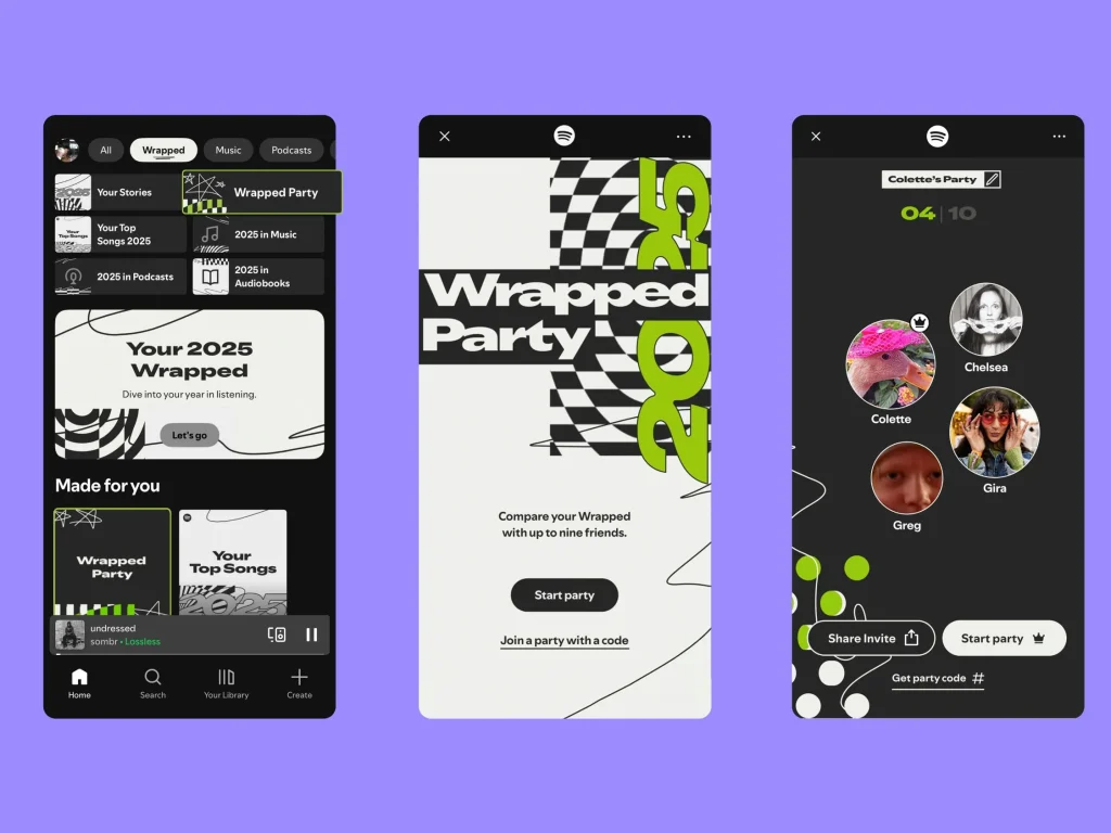 Come vedere Spotify Wrapped 2025 app mobile screenshot